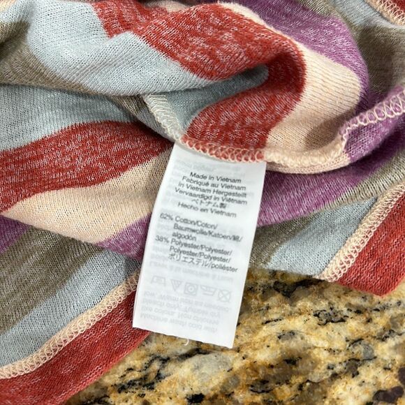 Madewell Alto Scoop Tee in Granda Stripe T-shirt Top Size M - Picture 6 of 9